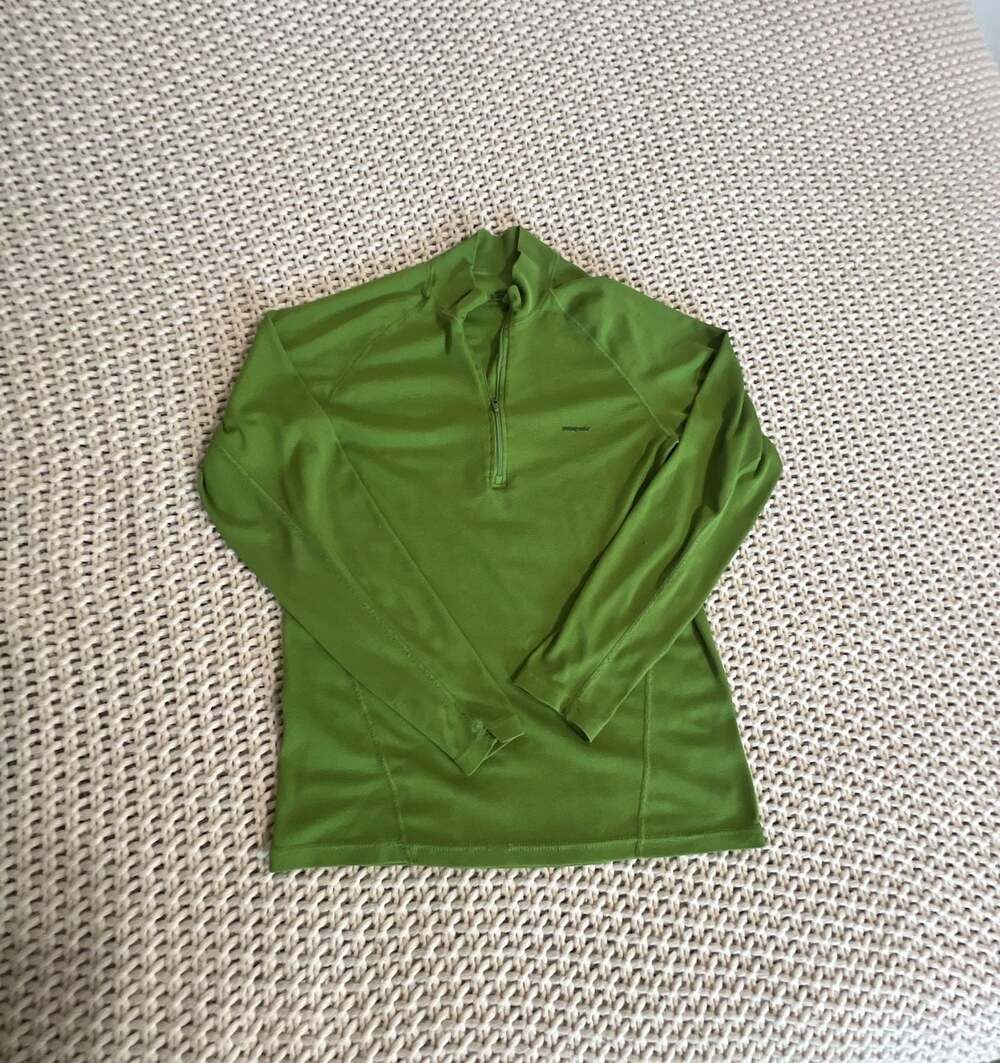 Patagonia Men's Capilene Thermal Weight Zip-Neck Base Layer Green Size S